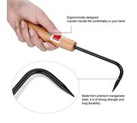 Cocoarm Bonsai Root Hook Gardening Tool Plant Root Rake Soil Loensener con Manico in Ferro Resistente e Legno di Faggio per Srotolare Le Radici Comodamente