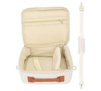 Cocoarm Borsa con Imbracatura della Fotocamera, Fodera EVA Ispessita, Cinturino Imbottito per Telecamere CP910 1200 1300, 24x11x20cm, Perfetta per la Fotografia di Viaggio e all'aperto (Beige)