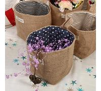 Cocoarm Borsa Portaoggetti in Cotone e Lino, Pieghevole, da Appendere, 10 X 10 X 13 Cm, Organizer da Parete per Porta con Cordino per Appendere, Stile Pastorale, per Camera da Letto, Dormitorio,