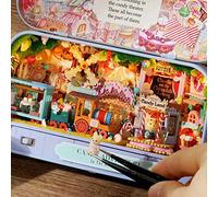Cocoarm Box Theatre in Legno Fai da Te per Casa delle Bambole con Luce Calda, Facile da Montare, Modello di Scena Decorativo, Leggero, 100 G, per la Decorazione Domestica, per gli Amanti (Q-009)