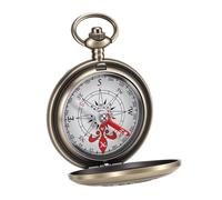 Cocoarm Bussola di Sopravvivenza, Bussola Impermeabile Vintage in Ottone con Portachiavi, Quadrante Mobile a 360° per Escursionismo e Campeggio