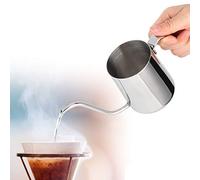 Cocoarm Caffettiera in Acciaio Inossidabile da 250 Ml Bollitore per caffè con Beccuccio Lungo Versamento Preciso a 90 Gradi Maniglia Ergonomica per Parete Interna Spazzolata per Barista Domestico