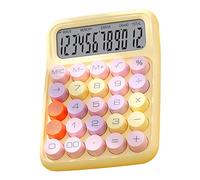 Cocoarm Calcolatrice Elettronica Colorata, Design a Chiave Meccanica con Tastierino Numerico per Uso in Ufficio e a Scuola, Strumento di Calcolo di Precisione (limone giallo)