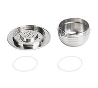 Cocoarm Capsule di caffè Kit Riutilizzabile per Tazze con Filtro per caffè in Acciaio Inossidabile da 5 G Riempimento con Guarnizioni per Spazzole a Cucchiaio Adatte per per Uso Domestico, Ufficio,
