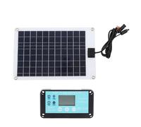 Cocoarm Caricabatterie da Pannello Solare, Caricabatteria da Pannello Solare da 50 W con Silicio Cristallino e Controller MPPT 100 A, 1 per 5 Pannelli Solari Portatili per Batteria da 12 V Auto