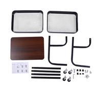 Cocoarm Carrello Portaoggetti con Ruote Carrello Multiuso a 3 Livelli con Piano in Legno e Telaio in Acciaio Inossidabile 4 Ruote Bloccabili 16,34 X 11,34 X 30,31 Pollici per, Ufficio, Camera da