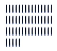 Cocoarm Cartucce d'Inchiostro per Penne Stilografiche Ricarica per Penne Stilografiche Blu Scuro, Confezione da 100, Diametro Foro 3,4 Mm, Lunghezza 50 Mm, Inchiostro Fluido per Ufficio, Scuola,