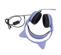 Cocoarm Cat Ears Cuffie Gaming con Microfono, 3.5mm Stereo (PURPLE) | Altoparlante con driver da 40 mm, design sopra l\'orecchio, compatibile con telefoni cellulari e PC, riduzione passiva del