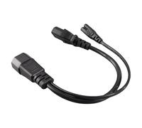 Cocoarm Cavo di Alimentazione IEC320 C14 a C13 C7, Cavo Sdoppiatore a Y in PVC per Proiettori e Stampanti, Adattatore Doppio Femmina 10A 32 Cm