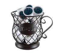 Cocoarm Cestello per Capsule di caffè Supporto in Ferro per Cialde di caffè, Organizzatore di Cialde di caffè L'esclusiva Struttura Cava Previene la Muffa delle Capsule, Cestello (BLACK)