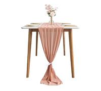 Cocoarm Chiffon Table Runner da 70x300 Cm Linence da Tavolo Fluido, Coperchio da Tavolo da Tavolo per Matrimoni per Feste per la Casa con Look Arazzo (rosa)