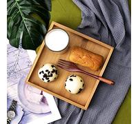 Cocoarm Cibi Rettangolari Giapponesi Che Servono Vassoio, Materiale di bambù, Design Resistente, Ideale per l'uso della Casa e del Ristorante, Taglia 19.2x10.2 Cm (19.3 * 19.3 * 3 cm)