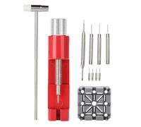 Cocoarm Cinturino Orologio Rimozione Perni Collegamento, Regolatore Cinturino Orologio Kit Utensili con Martello Punzone Perni per Riparazione Orologi Professionale Strumenti Orologiaio