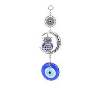 Cocoarm Ciondolo Good Fortune Evil Eye, Gufo Notturno Luna Stile Squisito Arredamento Elegante, Proteggi dall'energia Negativa e Attira Ricchezza con Lega di Smalti Colorati, Ideale per Dare, Interni