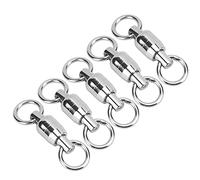 Cocoarm Connettore Girevole da Pesca da 5 Pezzi, Acciaio Inossidabile, Elevata Resistenza alla Trazione, Rotazione Flessibile, Ideale per Applicazioni di Pesca Pesanti (6#) (5#)