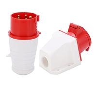 Cocoarm Connettore Socket Industriale Industriale a 5 Pin, Materiale ABS, IP44 Classificato per Uso Esterno, per le Centrali Elettriche e Attrezzature Pesanti