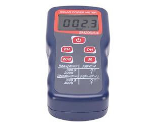 Cocoarm Contatore di Energia Solare ABS Contatore di Energia Solare Digitale 2 unità Commutabili da 0,1 a 3999 W per m² Tester Portatile per Conservazione Dati per Laboratorio Meteorologia Fisica