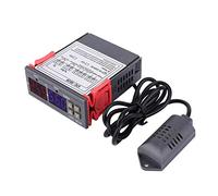 Cocoarm Controller di Temperatura di umidità STC-3028 Display Digitale Umidità e Misuratore del Controllore di Temperatura con Sensore Integrato, Display a Doppio Schermo a (110~240VAC)