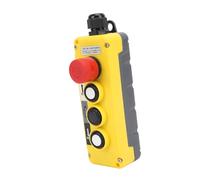 Cocoarm Controllo del Paranco per Gru, Interruttore a Pulsante Impermeabile IP68 con Arresto di Emergenza, PC Ritardante, AC250V 5A 500V 2A, Connettore M20 X 1,5 per Macchinari di Sollevamento Gru