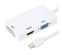 Cocoarm Convertitore DVI VGA 3 in 1, Mini Adattatore per PC Laptop | Trasmissione stabile, senza alimentatore, ingresso DVI, colore nero
