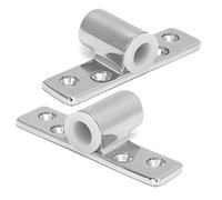 Cocoarm Coppia Prese per Scalmo Supporto per Blocco Remo in Acciaio Inossidabile 316 per Gambo da 1 2 Pollici, Lucidatura a Specchio Montata Lateralmente con Cuscinetti in Plastica, Accessori per