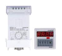 Cocoarm DH48J A Relè Contatore Digitale, Contatore con Display A LED con Alloggiamento in ABS, Intervallo di Conteggio da 11 Pin da 1 A 999900, Copertura Trasparente, per Controllo Automatico della