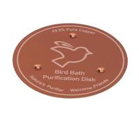 Cocoarm Disco Pulitore in Rame con Supporto a Triplo Punto per Vaschetta per Uccelli da 4", Materiale in Rame per Tutte le Stagioni