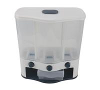 Cocoarm Dispenser per Cereali a 3 Griglie Dispenser per Alimenti Secchi in PP per Riso a Parete da 6 Kg con Coperchio Ermetico Resistenza all'umidità e Alla Polvere per la Conservazione dei Cereali