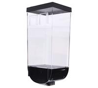 Cocoarm Dispenser Quadrato per Cereali Dispenser per Alimenti Secchi in ABS Montaggio a Parete Grande capacità Pulsante Trasparente Controllo per Dispensa Porta del Frigorifero Lavanderia (1.5L)