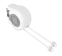 Cocoarm Double Cloth Line Retrattable Stendibiancheria da parete, corda per biancheria doppia con fissaggio a parete, retrattile, linea per tende e asciugatura in interni ed esterni, 26 m (2 x )