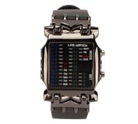 Cocoarm Fantastico Orologio Binario, Design a Forma di Granchio con Display LED, Cassa in Metallo e Cinturino in Silicone per Uomo e Donna, Stile Unico 35x47mm