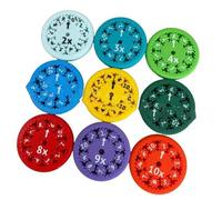 Cocoarm Fatti Matematici Fidget Giocattolo Rotante per l'apprendimento della Matematica in Plastica 9 Pezzi Numero e Simbolo Girandola Colori Vivaci Pratica con le per Bambini Gioco di Chat a Casa