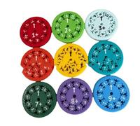 Cocoarm Fatti Matematici Fidget Giocattolo Rotante per l'apprendimento della Matematica in Plastica 9 Pezzi Numero e Simbolo Girandola Colori Vivaci Pratica con le per Bambini Gioco di Chat a Casa