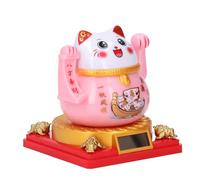 Cocoarm Gatto Fortunato a Energia Solare, Gatto Portafortuna Solare Che Agita la Zampa per Fortuna Ricchezza Felicità con Pannello Solare Integrato Batteria Necessaria Decorazione per (S)