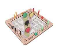 Cocoarm Gioco di Dadi Set da Tavolo in Legno da Tavolo per 1 a 4 Giocatori Gioco di Strategia e Fortuna in Legno di Tiglio Dimensioni Compatte per Feste in Famiglia Eventi Sociali Appassionati di