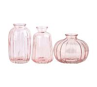 Cocoarm Glas Blumenvasen Set 3er, Set Vasetti Decorativi per Fiori con Piccole Aperture in Blu Verde Grigio Oro Bianco per Decorazione Tavolo Idee (2)