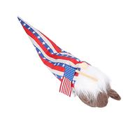 Cocoarm Gnomo Bambola Patriottica Nana Senza Volto Ornamento in Plastica Floccata Realizzata a Mano Design Bandiera Americana 105 G per Ufficio Soggiorno Camera da Letto Decorazione del Giorno
