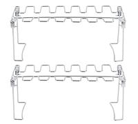 Cocoarm Griglia per Cosce di Pollo, Griglia per Cosce di Pollo in Acciaio Inossidabile, Supporto per Girarrosto Pieghevole da 2 Pezzi 35 X 14 X 11 Cm per Barbecue, Forno, Campeggio, Picnic, Casalinga
