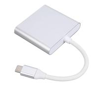 Cocoarm Hub 3 in 1 Tipo C, Adattatore in Lega di Alluminio da Tipo C a Display Port con Uscita 8K USB e Ricarica PD, modalità di Estensione dello Specchio per Laptop, Telefono, Tablet, Ufficio, Viaggi