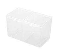 Cocoarm I Cuscini di Cotone Perdono L'organizzatore della Scatola del Magazzino per Utensili per Manicure Nail Art, Contenitore di Plastica per Polvere Glitter, Colore Trasparente