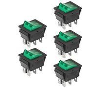 Cocoarm Interruttore a Bilanciere, Interruttore On/off a 6 Pin in ABS 50 Pezzi, 2 Posizioni 125 250 V KCD4 per Erogatore d'acqua Caffettiera Tapis Roulant, Marcature Chiare Dimensioni Compatte