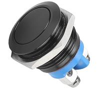 Cocoarm Interruttore a Pulsante in Metallo Interruttore a Pulsante in Acciaio Inossidabile da 16 Mm 220 V Testa Tonda Impermeabile Auto Reset Normalmente Aperto per la Sostituzione dell'avvio del