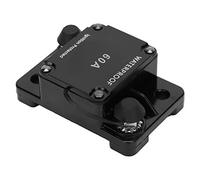 Cocoarm Interruttore Automatico, Portafusibile con Reset Automatico in Plastica Fenolica di Rame DC12 24V 50A a 300A Copertura Impermeabile Recupero Manuale per Sistemi Audiovisivi per Auto, Camion,