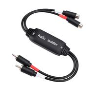 Cocoarm Isolatore di di Massa Filtro Antirumore per Impianto Stereo Auto, | Elimina Ronzii e Fruscii, 2 AV In/2 AV Out, Riduzione Rumore, per Casse e Ricevitori Bluetooth