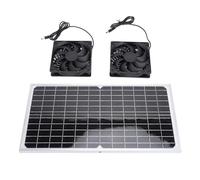 Cocoarm Kit a Ventole Doppio Solare, Ventilazione Efficiente Dalla Griglia per Serra di Pollai di Pollai di Case per Animali