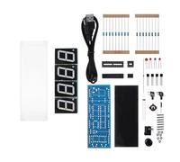 Cocoarm Kit di Ictus LED Digitale Fai-da-te a 4 Cifre con Vista Temperatura/data per gli Appassionati di Fai-da-te (BLUE)