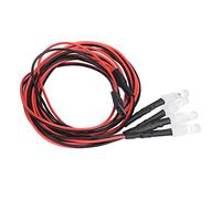 Cocoarm Kit di Illuminazione a LED per Auto RC, Tecnologia Avanzata con Materiali più Alti, Look Realistico per Gli Amanti dei Camion per Auto da 1/10, Set di 4 Luci a LED (Luce n. 13 Bianca + Rosso)