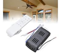 Cocoarm Kit di Telecomando Universale per Ventilatore da Soffitto in ABS, Controller per Motore CC del Ventilatore da Soffitto con Ricevitore, CC 6 velocità, Timer 1H 2H 4H per Casa,