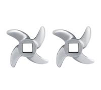 Cocoarm Lama per Tritacarne, Lama di Ricambio per Tritacarne 2 Pezzi in Acciaio Inox Compatibile con la Maggior Parte dei Elettrici Standard Come Accessori per Mixer da