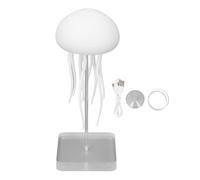 Cocoarm Lampada per Gelatine di Controllo Vocale, Lampada da Tavolo in Cordone con 9 Tentacoli Flessibili Gradiente RGB, Lampada da Comodino Battente Ricaricabile da 1000 MAh Sospesa in